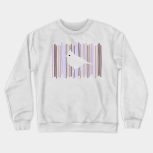 Cute Bird Silhouette Periwinkle Crewneck Sweatshirt